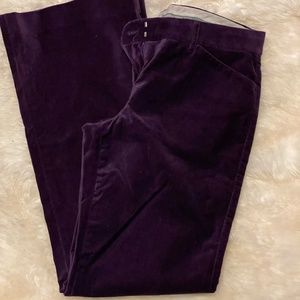 Purple velvet pants